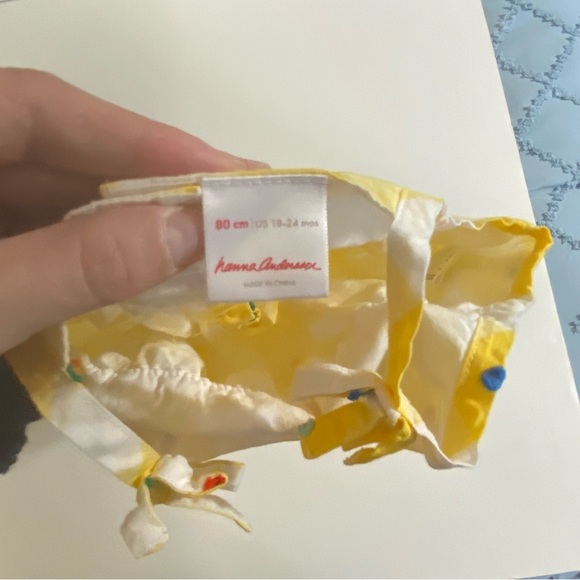 Hanna Andersson Yellow Toddler Jumper Plaid with Pokka Dots Size 18-24 Months - Picture 2 of 7